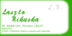 laszlo mikuska business card