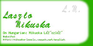 laszlo mikuska business card